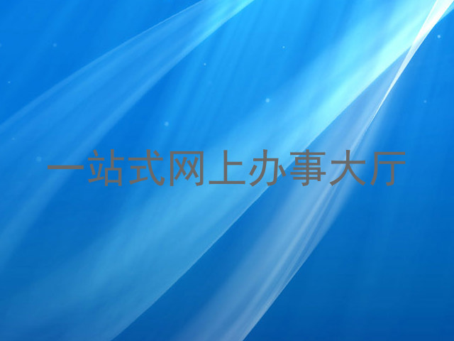 一站式网上办事大厅