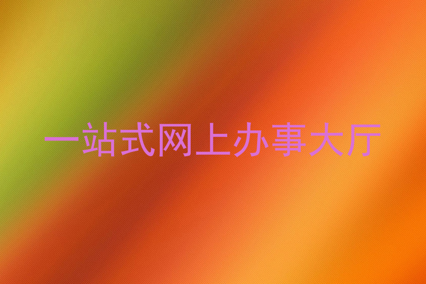 一站式网上办事大厅