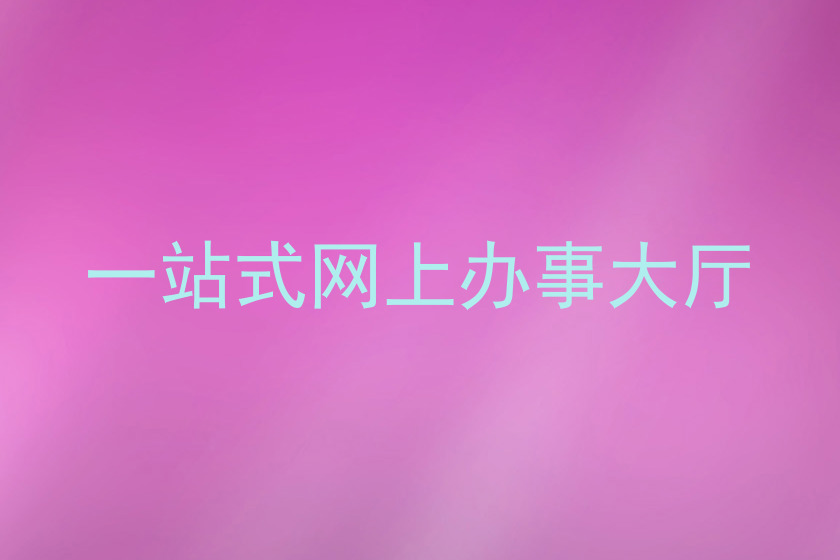 一站式网上办事大厅