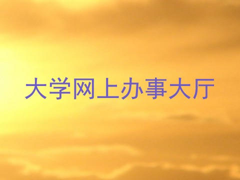 大学网上办事大厅