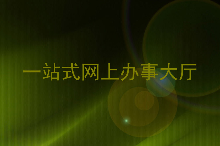 一站式网上办事大厅