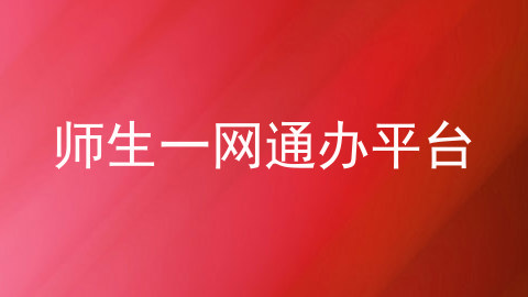 师生一网通办平台