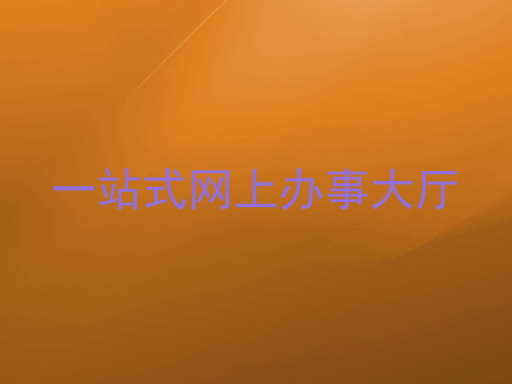 一站式网上办事大厅