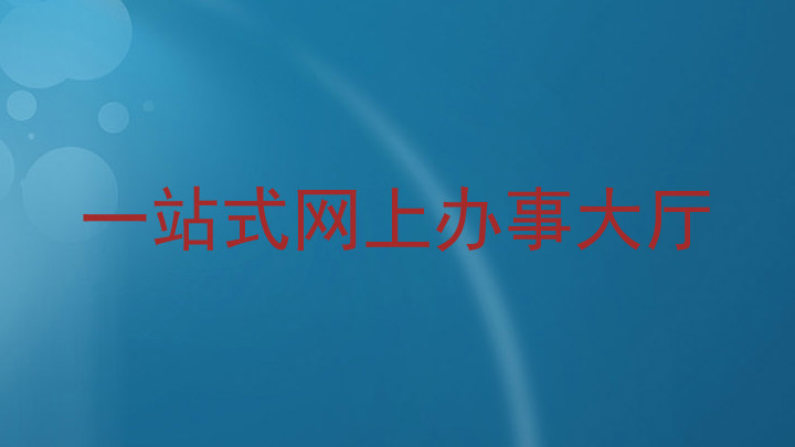 一站式网上办事大厅