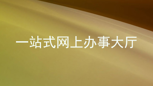 一站式网上办事大厅