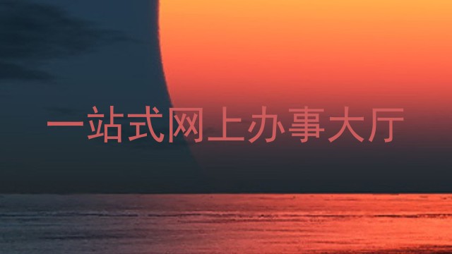 一站式网上办事大厅