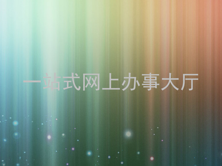 一站式网上办事大厅