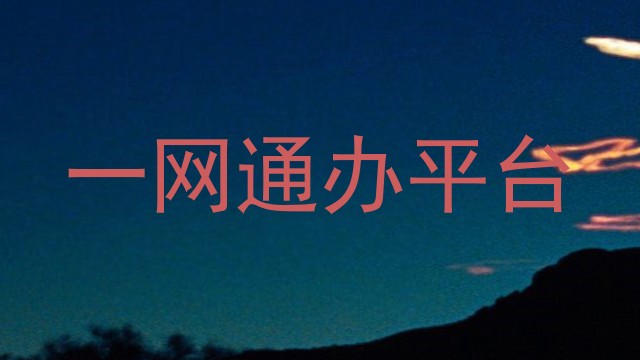 一网通办平台
