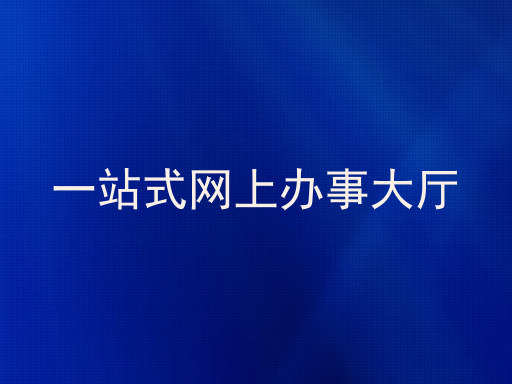 一站式网上办事大厅