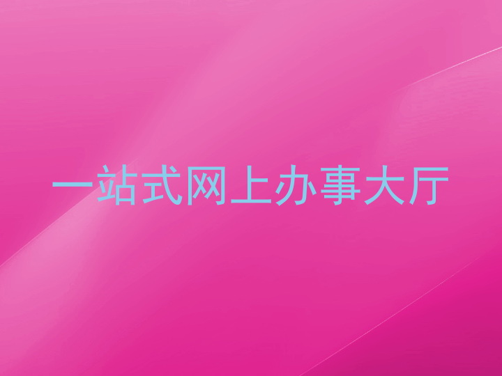 一站式网上办事大厅