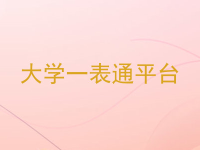 大学一表通平台
