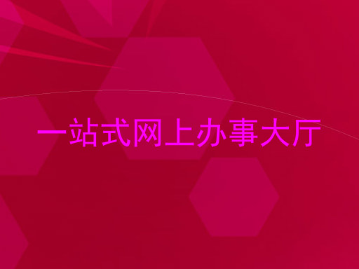 一站式网上办事大厅