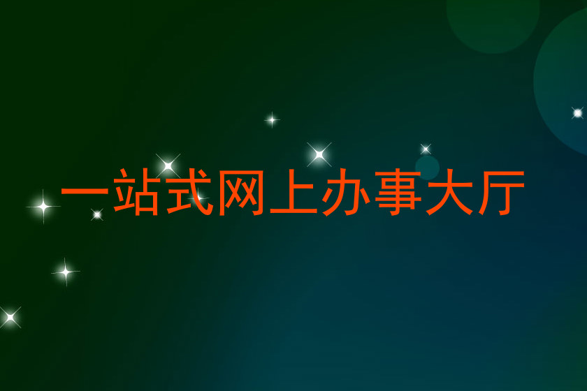 一站式网上办事大厅