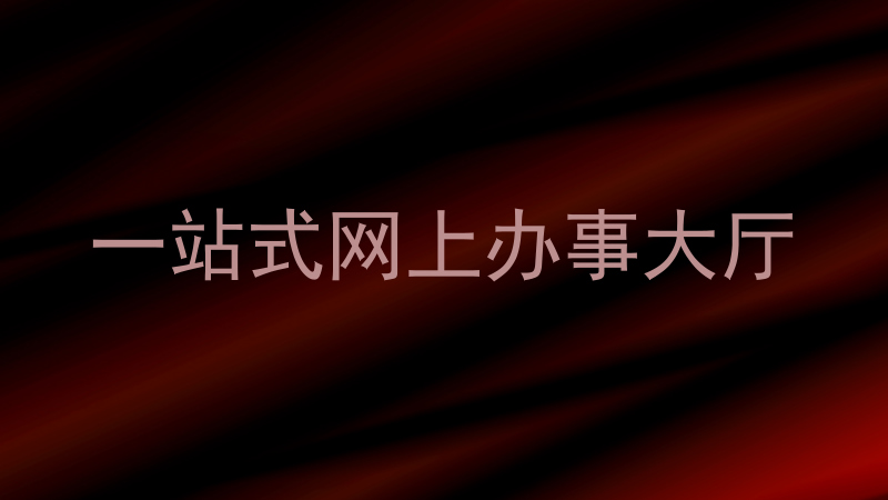 一站式网上办事大厅