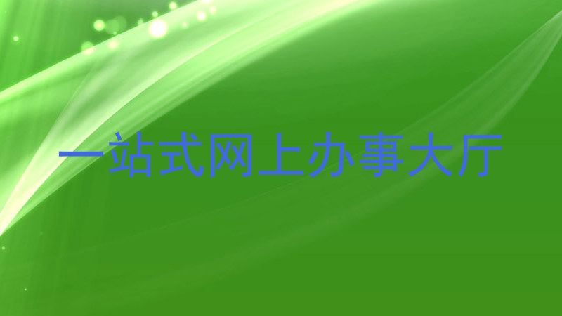 一站式网上办事大厅