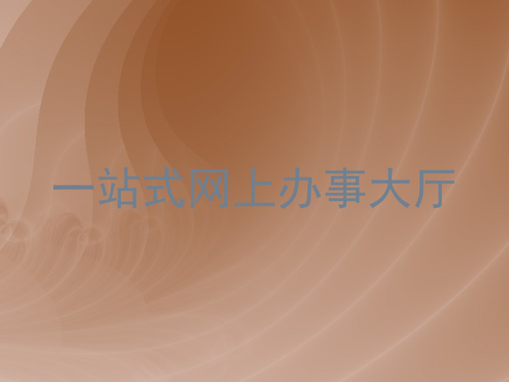 一站式网上办事大厅