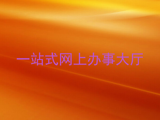 一站式网上办事大厅