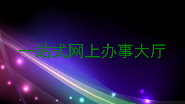 一站式网上办事大厅