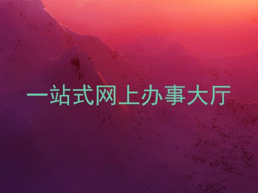 一站式网上办事大厅