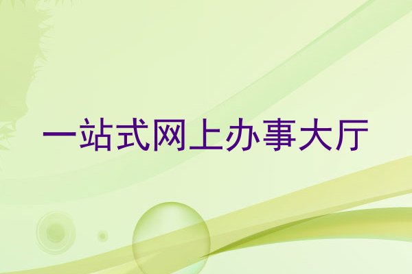 一站式网上办事大厅