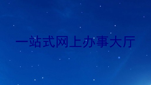 一站式网上办事大厅