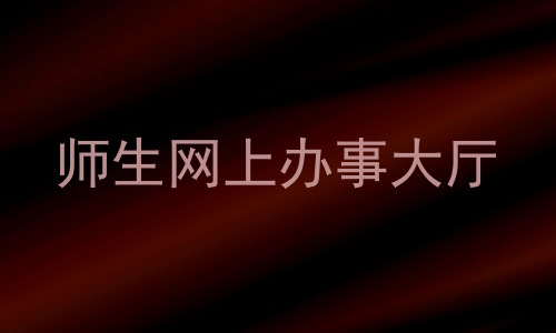 师生网上办事大厅