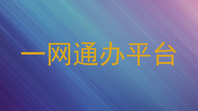 一网通办平台