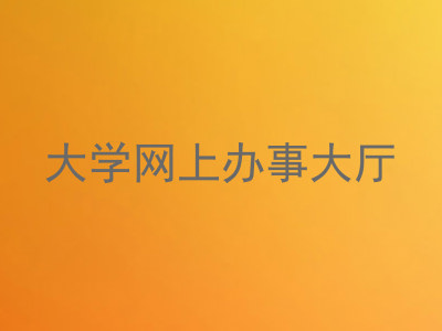 大学网上办事大厅