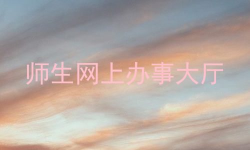 师生网上办事大厅