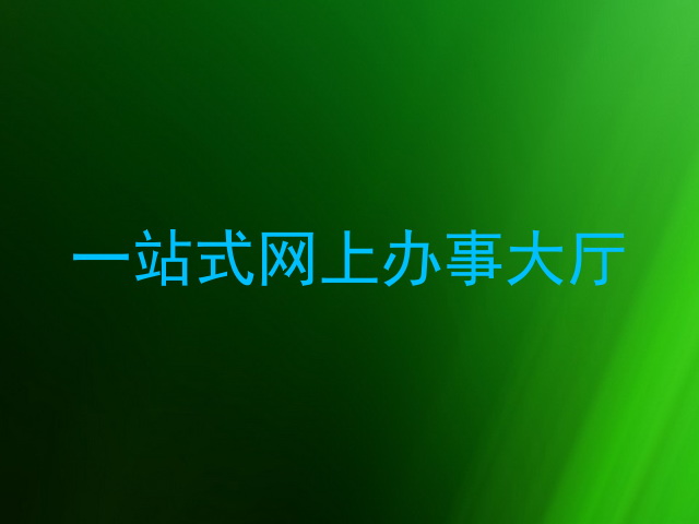 一站式网上办事大厅