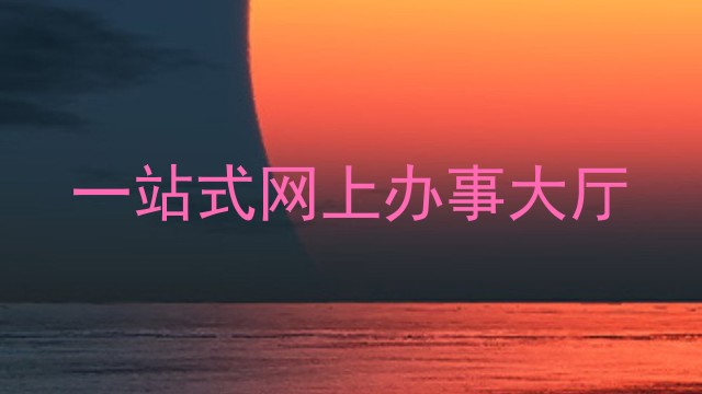 一站式网上办事大厅