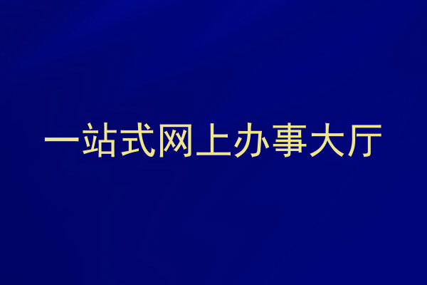 一站式网上办事大厅