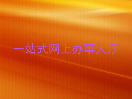 一站式网上办事大厅