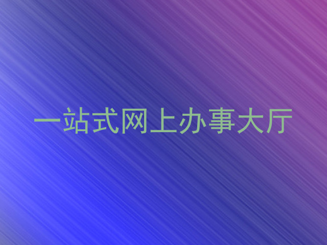 一站式网上办事大厅