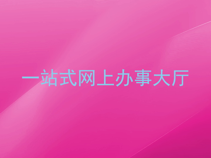 一站式网上办事大厅