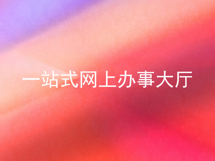 一站式网上办事大厅