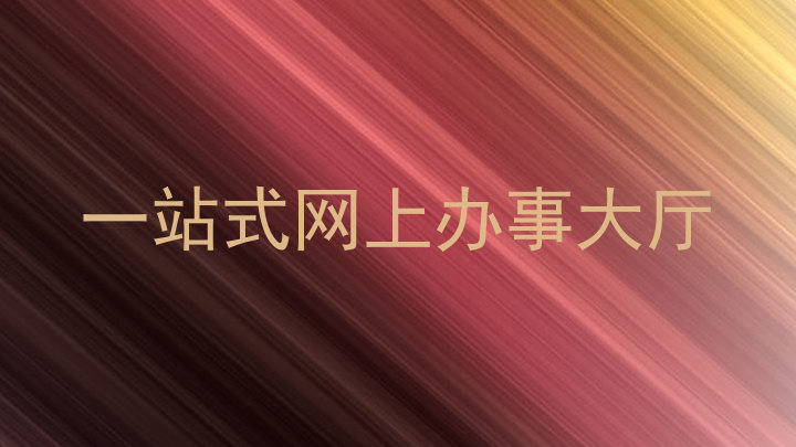 一站式网上办事大厅