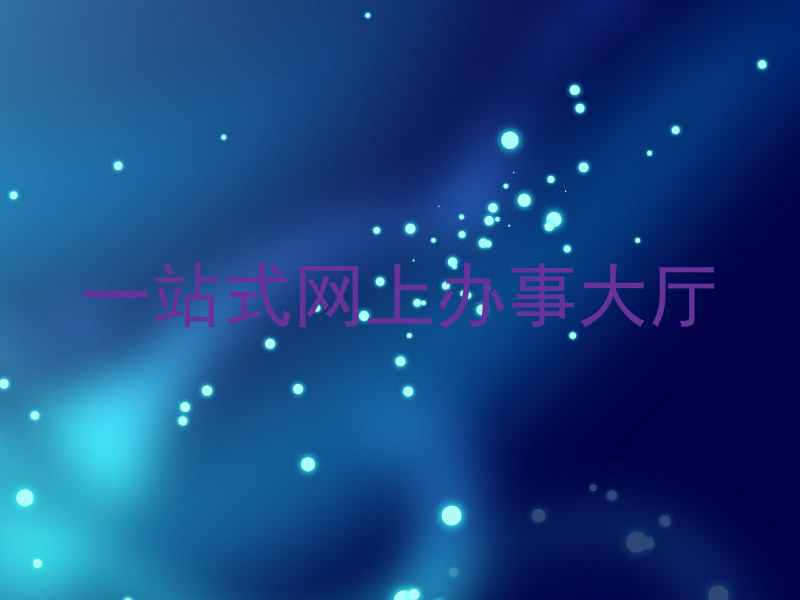 一站式网上办事大厅