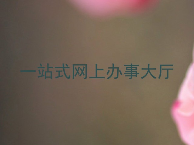 一站式网上办事大厅