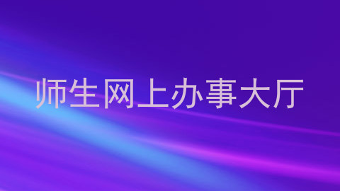 师生网上办事大厅