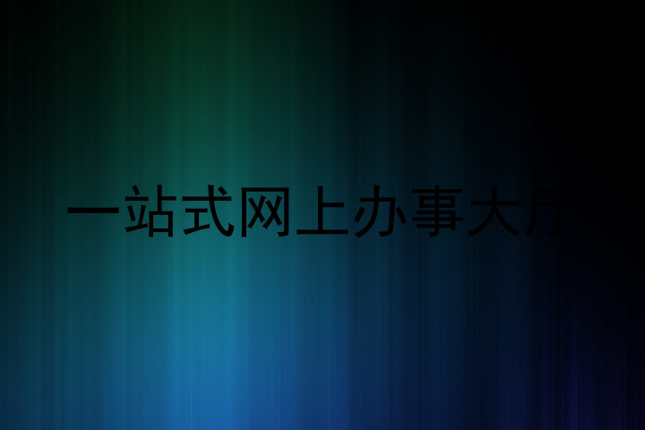 一站式网上办事大厅