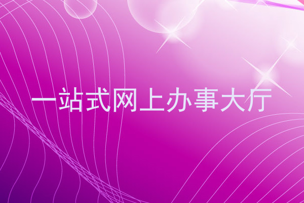 一站式网上办事大厅