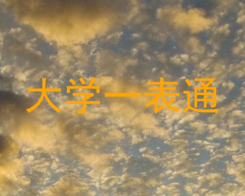 大学一表通