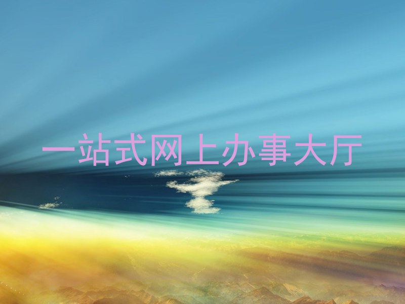 一站式网上办事大厅