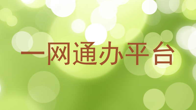 一网通办平台