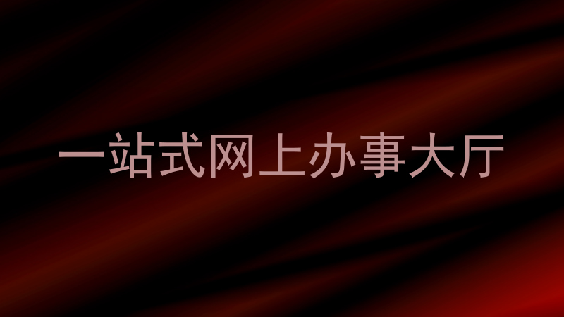 一站式网上办事大厅