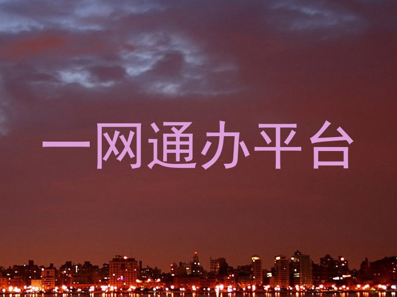一网通办平台