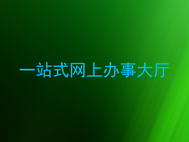 一站式网上办事大厅
