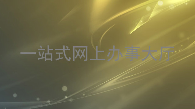 一站式网上办事大厅