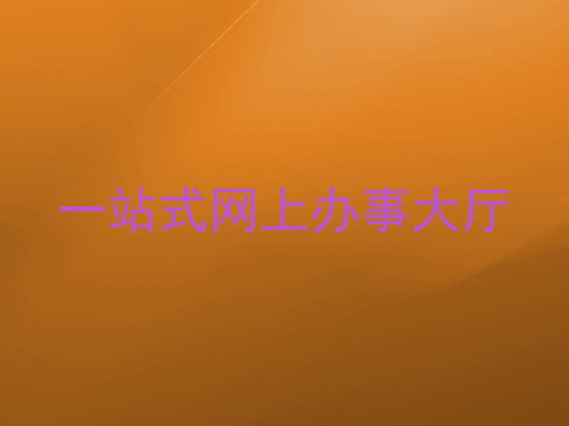 一站式网上办事大厅
